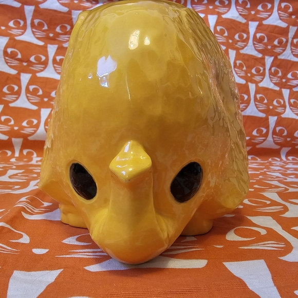One of a kind Baby Yellow Elephant ceramic plant holder 1977 ADORABLE 💛💛 - Picture 10 of 11